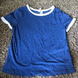 Blue simple tee